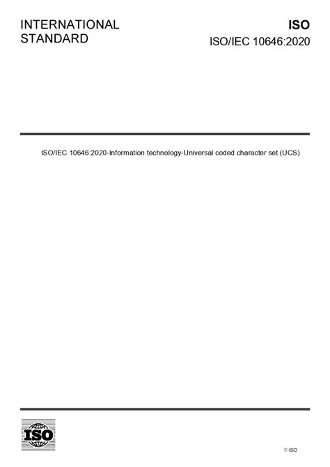 iso 646|iso iec 10646 2020.